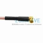 N Type Male to MMCX Female Right Angle, RG316 Cable, 6GHz