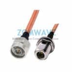 N Type Male to N Type Female Bulkhead, RG142 Double Shielded Cable, 6GHz