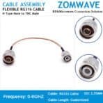 N Type Male to TNC Male, RG316 Cable, 6GHz