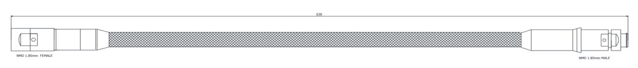 NMD1.85mm Female to NMD1.85mm Male VNA Test Cable With Multilayer Armor,DC-67GHz