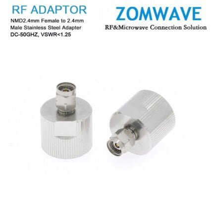 NMD2.4mm Female to 2.4mm Male Stainless Steel Adapter, 50GHz