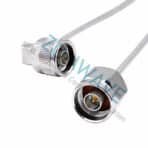 N Male to N Male Right Angle, Formable 141''/RG402 Cable Without Jack, 18GHZ