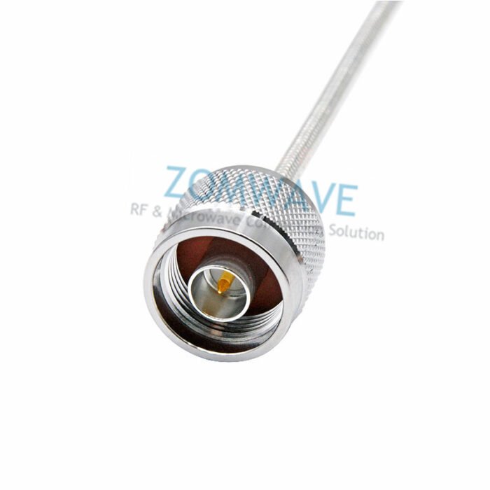 N Type Male to N Type Male, Formable .141”/RG402 Cable Without Jacket, 6GHz