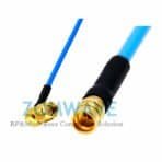 SMP(GPO) Male to SMA Male Right Angle, Formable .086''/RG405 Cable, 9GHz
