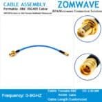 SMP(GPO) Male to SMA Female Bulkhead Waterproof, Formable .086''/RG405, 9GHZ