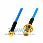 SMP(GPO) Female Right Angle to SMA Female Bulkhead, Formable .086''/RG405 Cable