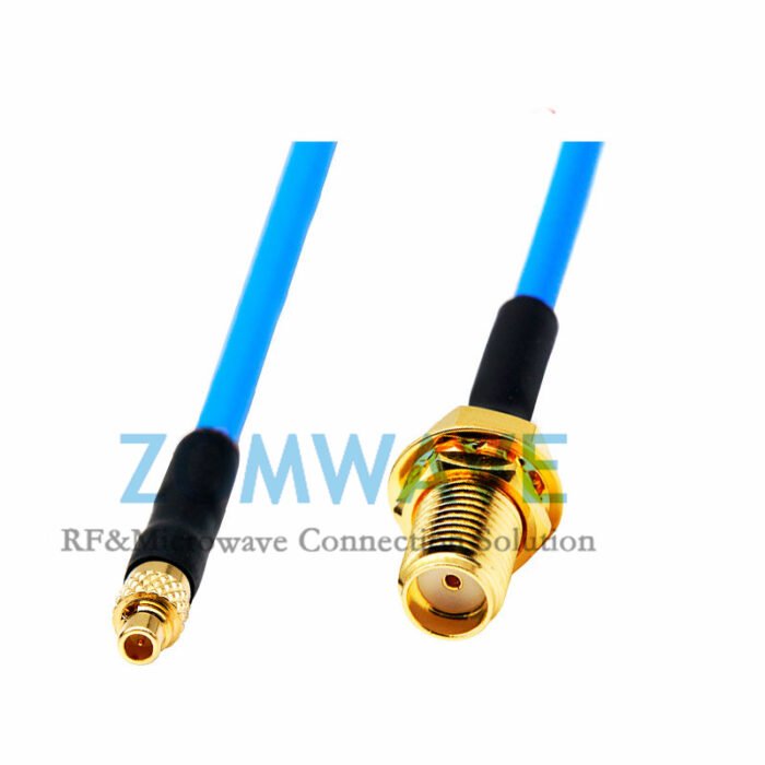 SMA Female Bulkhead to MMCX Male Flexible .086_ SS405 Cable,6GHz