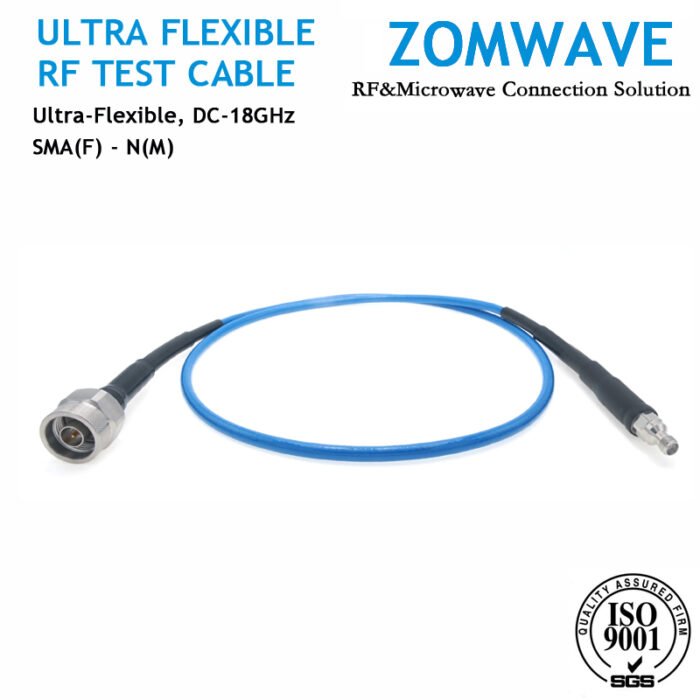 SMA Female to N Male Ultra Flexible RF Test Cable,Low Loss Phase-Stable,18GHZ
