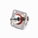 SMA Female to N Type Female Adapter, 4 Hole Flange, 18GHz