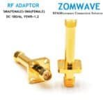 SMA Female to SMA Female Adapter, 4-hole Flange, 39.6mm Length, 18GHz