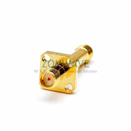 SMA Female to SMA Female Adapter,4-hole Flange, 39.6mm Length,18GHz