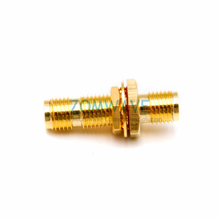 SMA Female to SMA Female Bulkhead Waterproof Adapter, 24mm Length,6GHZ