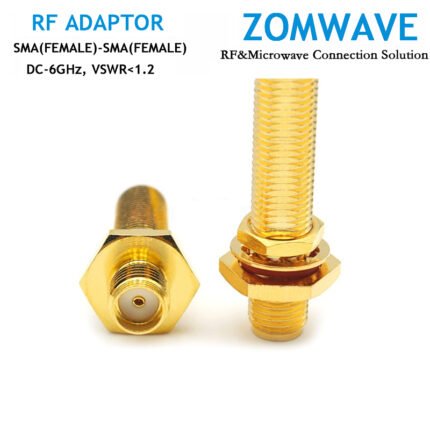 SMA Female to SMA Female Bulkhead Waterproof Adapter, 30mm Length, 6GHz