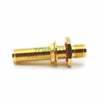 SMA Female to SMA Female Bulkhead Waterproof Adapter, 30mm Length,6GHZ