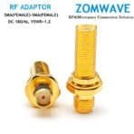 SMA Female to SMA Female Bulkhead Waterproof Adapter, 375mm Length, 18GHz