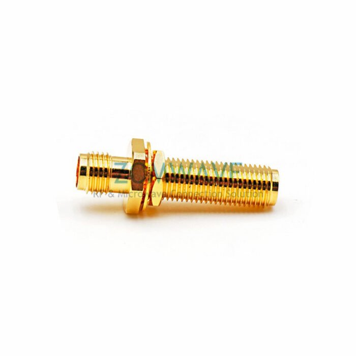 SMA Female to SMA Female Bulkhead Waterproof Adapter, 375mm Length,18GHZ