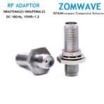 SMA Female to SMA Female Bulkhead Waterproof Adapter, Stainless Steel, 18GHz