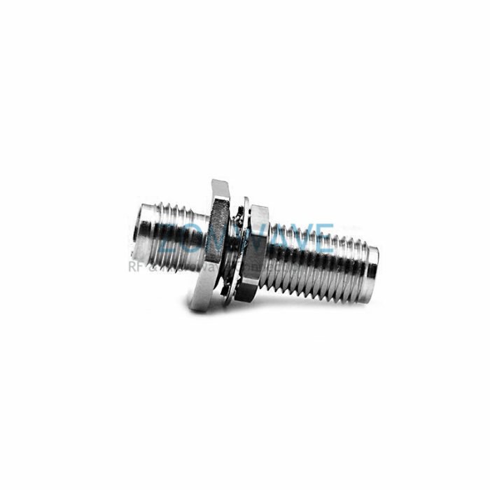 SMA Female to SMA Female Bulkhead Waterproof Adapter, Stainless Steel,18GHZ