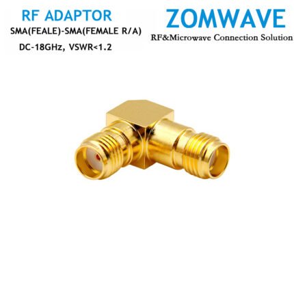 SMA Female to SMA Female Right Angle Adapter, 18GHz