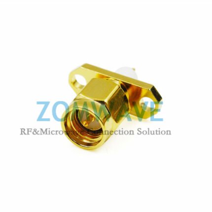 SMA Male Terminal Connector,2 hole Flange,Extended 4mm Insulator and 3mm Pin,6GH