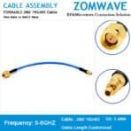 SMA Male to MMCX Male, Formable .086''_RG405 Cable, 6GHz