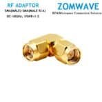 SMA Male to SMA Male Right Angle Adapter, 18GHz