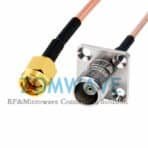 SMA Male to TNC Female 4 hole Flange, RG316 Cable, 6GHz