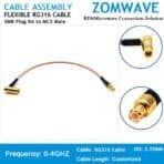 SMB Plug Right Angle to MCX Male, RG316 Cable, 4GHz(1)