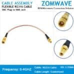 SMC Plug to SMB Jack, RG316 Cable, 4GHz