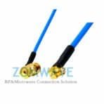 SMP(GPO) Female RA to SMA Male RA, Formable .086''RG405 Cable,9GHZ