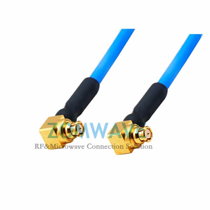 SMP(GPO) Female RA to SMP(GPO)Female RA, Flexible .086_ SS405Cable, 18GHZ