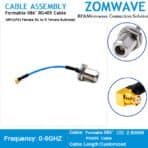 SMP(GPO) Female Right Angle to N Female Bulkhead, Formable .086''_RG405, 6GHZ