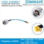 SMP(GPO) Female Right Angle to N Type Male, Formable .086''_RG405 Cable, 6GHz