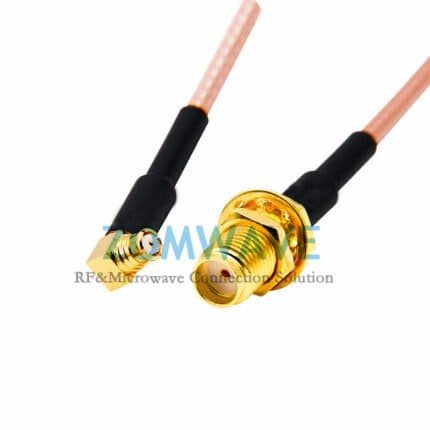 SMP(GPO) Female Right Angle to SMA Female Bulkhead, RG316 Cable.6GHZ