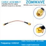 SMP(GPO) Female Right Angle to SMA Male, RG316 Cable, 6GHz