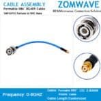 SMP(GPO) Female to BNC Male, Formable .086''_RG405 Cable, 6GHz