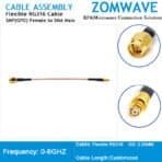 SMP(GPO) Female to SMA Male, RG316 Cable, 6GHz