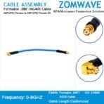 SMP(GPO) Female to SMP(GPO) Female Right Angle, Formable .086''_RG405 Cable,9GHZ