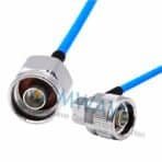 N Type Male to N Type Male Right Angle, Flexible .141''/SS402 Cable, 18GHz