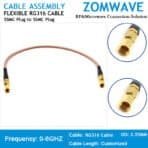SSMC Plug to SSMC Plug, RG316 Cable, 6GHz