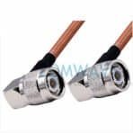 TNC Male Right Angle to TNC Male Right Angle, RG142 Double Shielded Cable, 6GHz