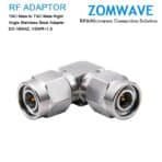 TNC Male to TNC Male Right Angle Stainless Steel Adapter, 18GHz