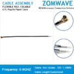 U.FL Plug Right Angle Pigtail Cable, RG1.13 Cable, 6GHz