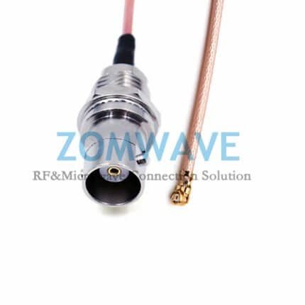 U.FL Plug Right Angle to BNC Female Rear Mount, RG178 Cable, 4GHz(1)