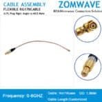 U.FL Plug Right Angle to MCX Male, RG178 Cable, 6GHz