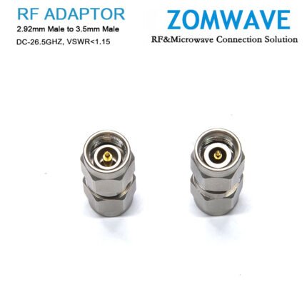 2.92mm Male to 3.5mm Male Stainless Steel Adapter, 26.5GHz