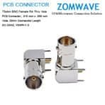 75ohm BNC Female RA Thru Hole, .315 inch x .059 inch Hole, 25mm Length, 2g