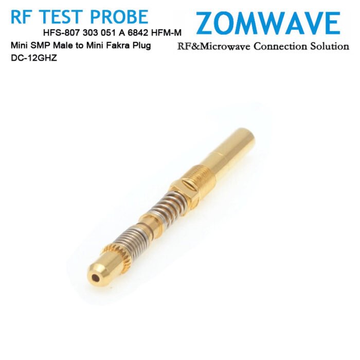 HFS-807-303-051-A-6842-HFM-M,-Mini-SMP-Male-to-Mini-Fakra-Jack-RF-Test-Pro