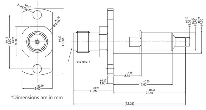 X.FLP-ML51.J-PA, ML51 Jack to X.FL RF Test Probe