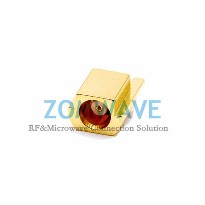 MCX Female End Launch PCB Connector, .035 inch Pin Diameter, 6G